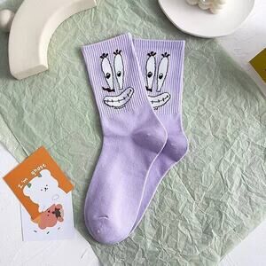 SpongeBob Squarepants Mr. Krabs Novelty Socks Unisex Adults Lavender One Size